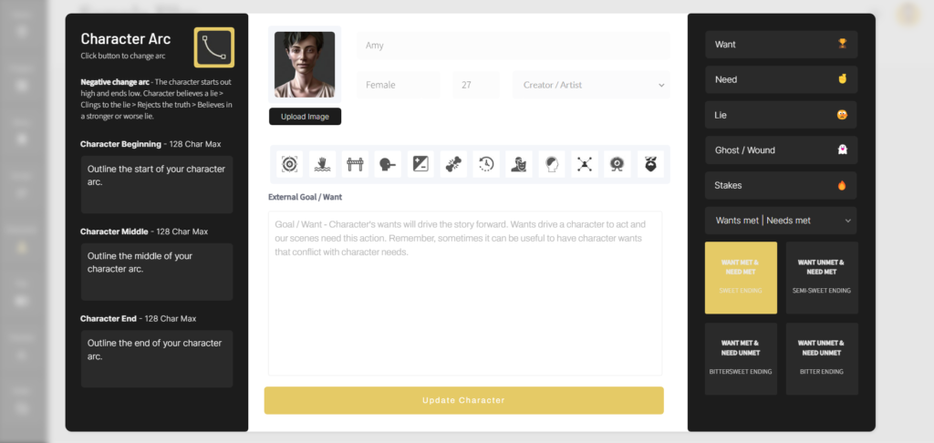 character profile template