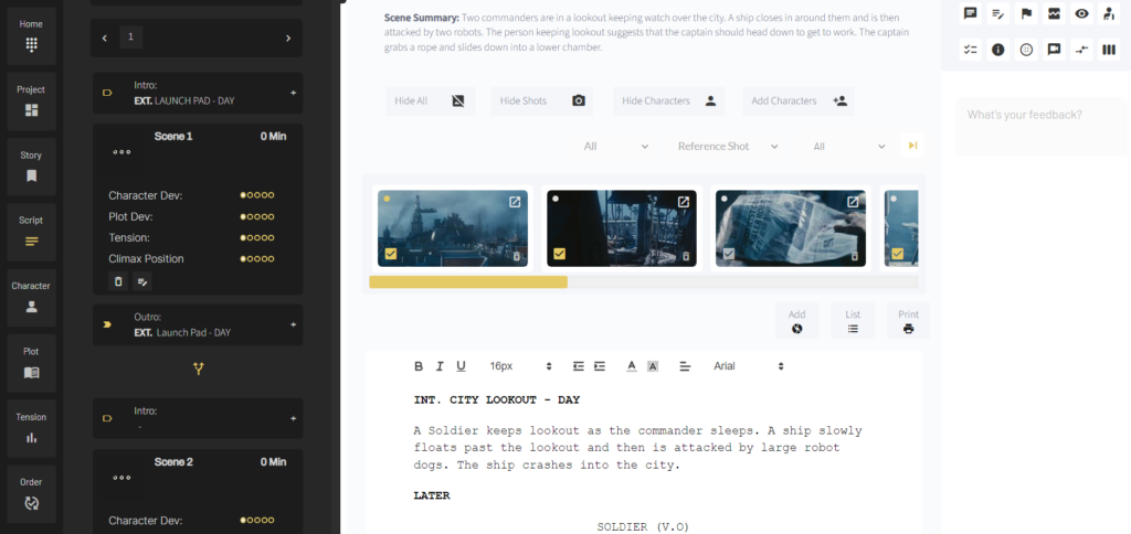 shot list tool