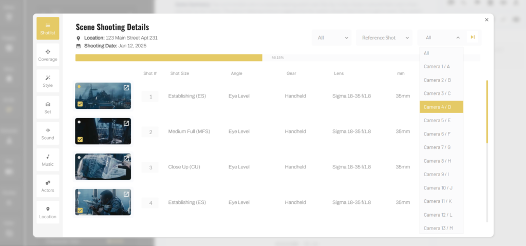 shotlist software