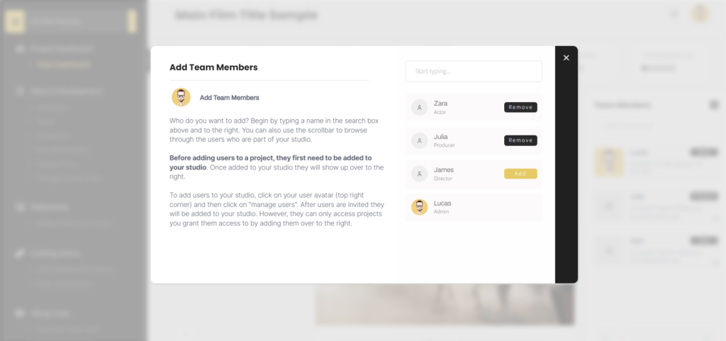 add team members