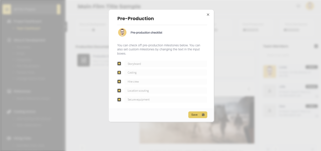 film production stages checklist