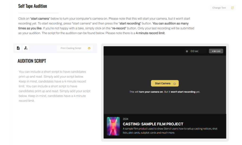 self tape casting software