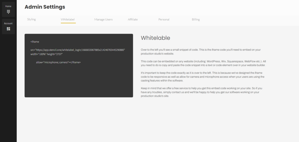 whitelable film software