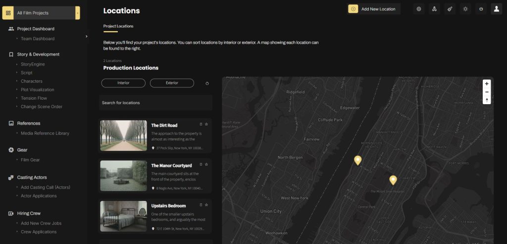 Location scouting software